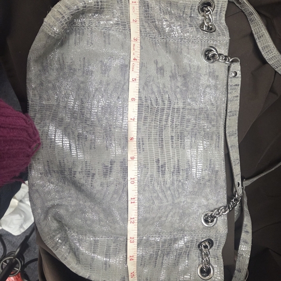 Michael Kors Shimmering Silver Shoulder Bag - Picture 3 of 10